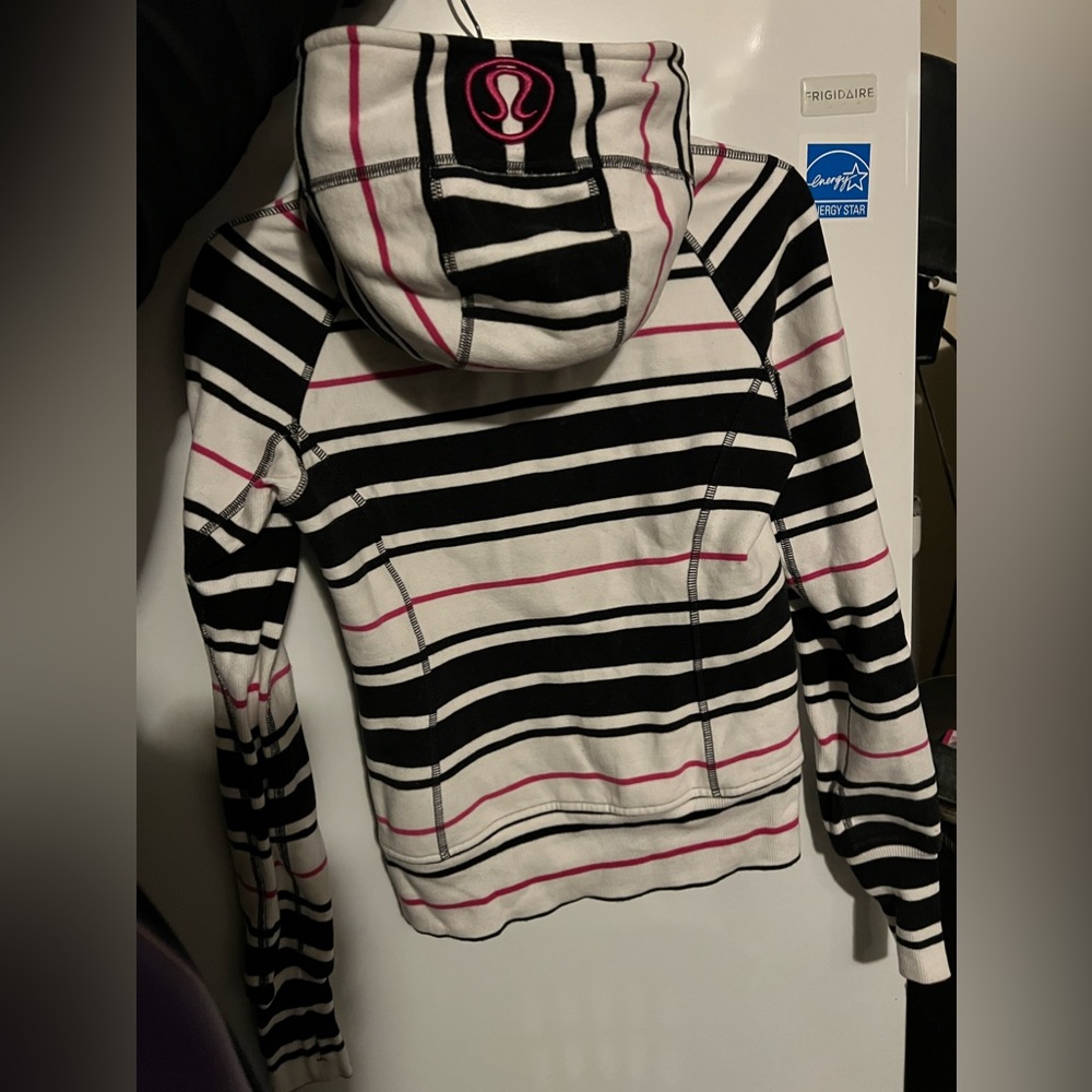 Striped Lululemon Scuba Hoodie Sweatshirt size 4 Small